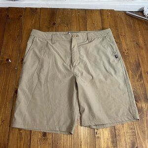 Reef Mens size 33 tan Medford hybrid boardshorts
